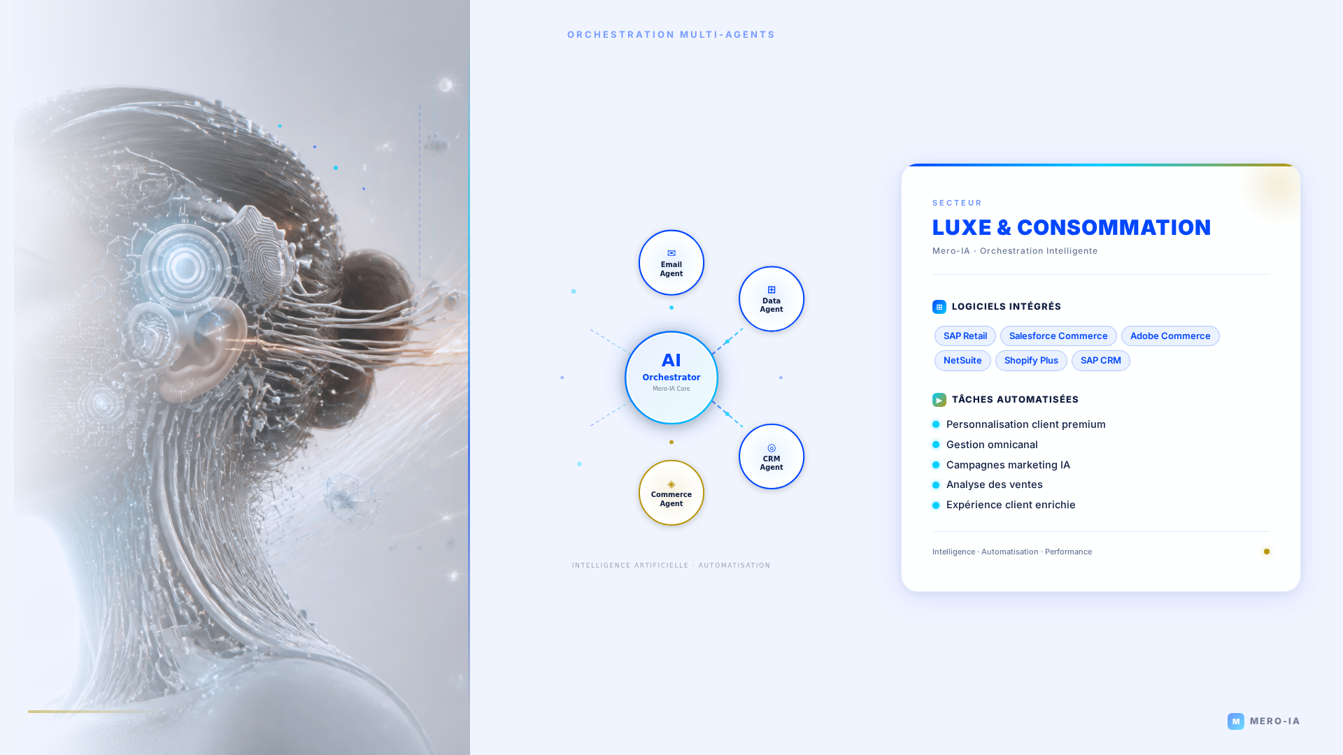 Mero-IA secteur Luxe & Consommation - orchestration multi-agents